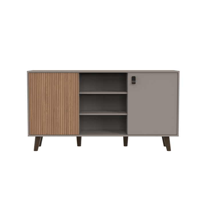 Mesa Auxiliar Mirabella, Cocoa, con Una Puerta y Amplio espacio para Ubicar Objetos - VIRTUAL MUEBLES