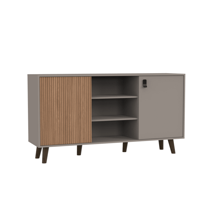 Mesa Auxiliar Mirabella, Cocoa, con Una Puerta y Amplio espacio para Ubicar Objetos - VIRTUAL MUEBLES