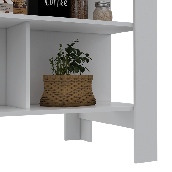 Mesa Auxiliar Cala color Blanco y Beige para Ambientes.