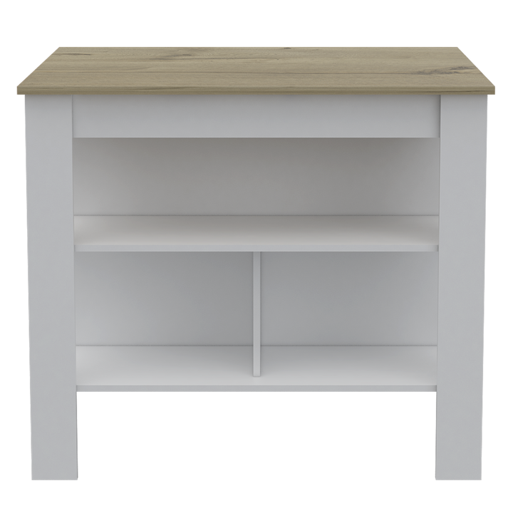 Mesa Auxiliar Cala color Blanco y Beige para Ambientes.