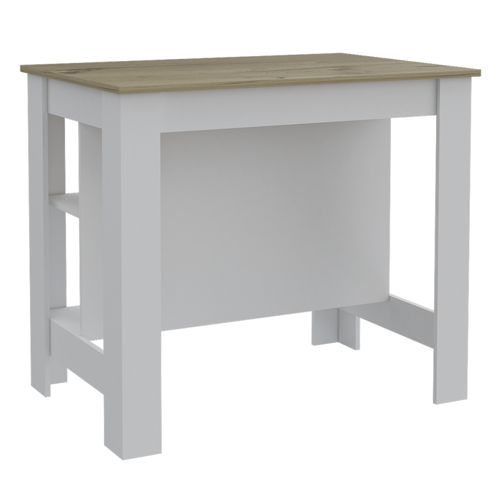 Mesa Auxiliar Cala color Blanco y Beige para Ambientes.