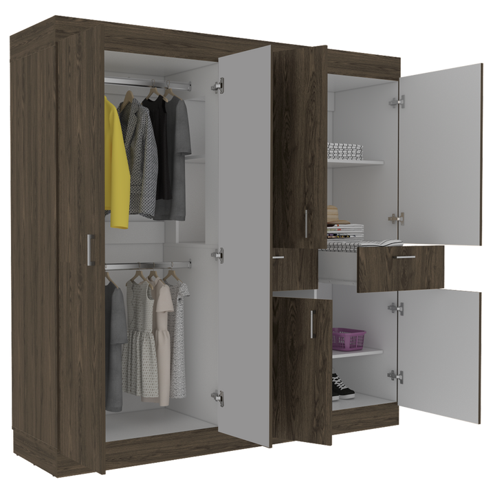 Closet Silene color Chocolate y Blanco para Habitación.