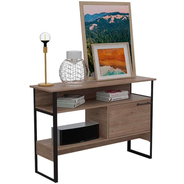 Mueble Auxiliar Recibidor Korina color Miel para Sala.