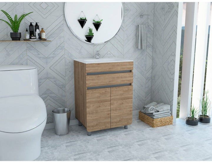 Mueble Lavamanos Aluvy color Miel para Baño.