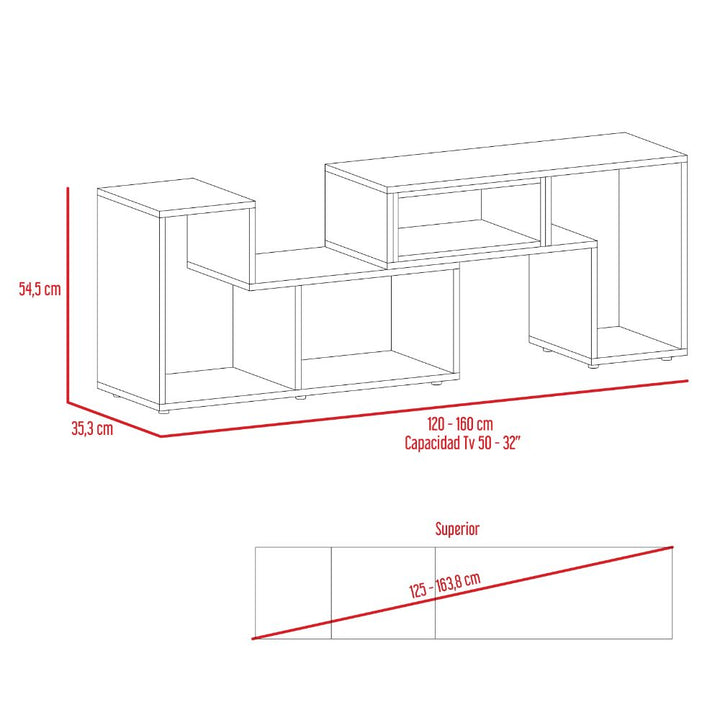 Mesa para TV Ascher color Blanco para Sala.