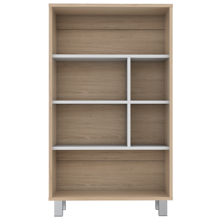 Biblioteca Tonny color Beige y Blanco para Oficina.