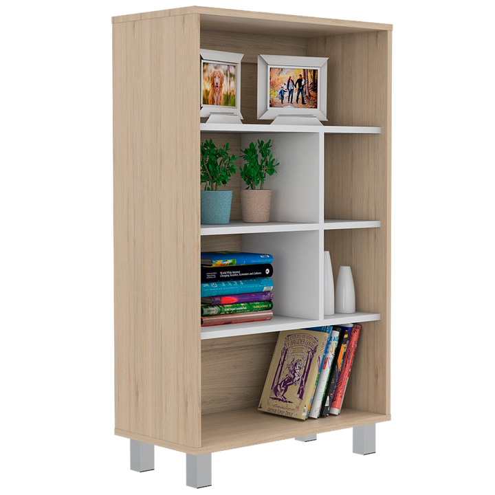 Biblioteca Tonny color Beige y Blanco para Oficina.