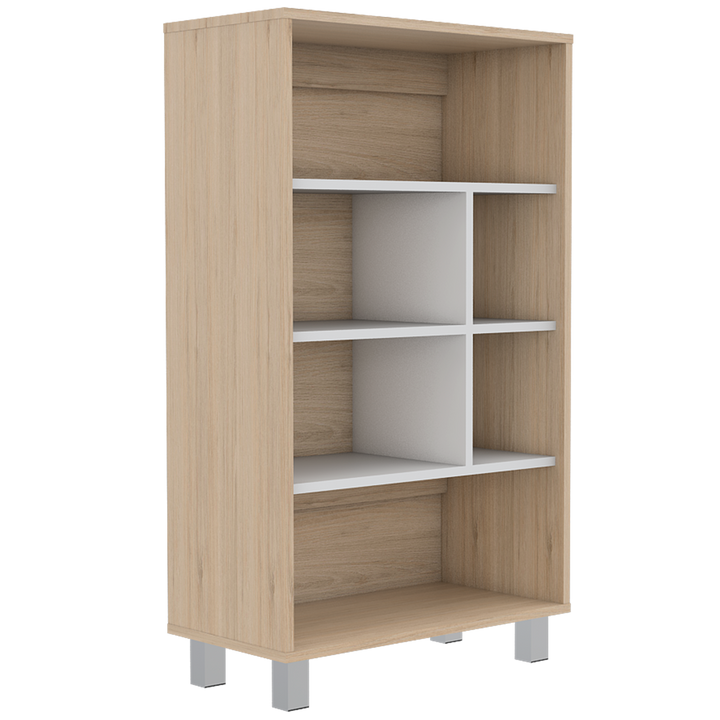 Biblioteca Tonny color Beige y Blanco para Oficina.