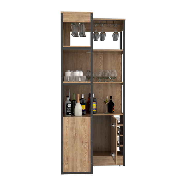 Bar Esquinero Korina color Miel para Sala.