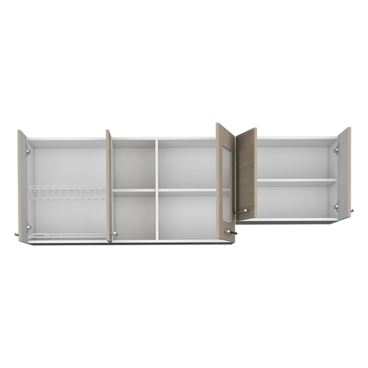 Gabinete Superior Kiret color Nacar y Blanco para Cocina.
