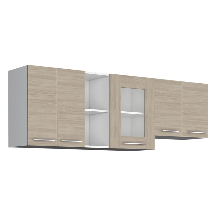 Gabinete Superior Kiret color Nacar y Blanco para Cocina.