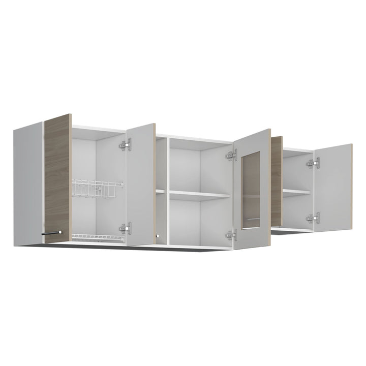 Gabinete Superior Kiret color Nacar y Blanco para Cocina.