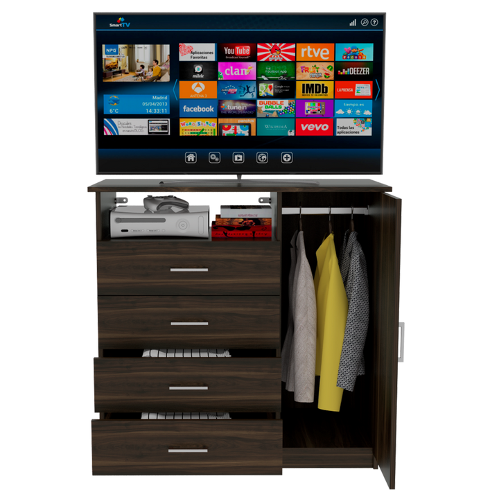 Organizador Barlovento color Caoba para Habitación.