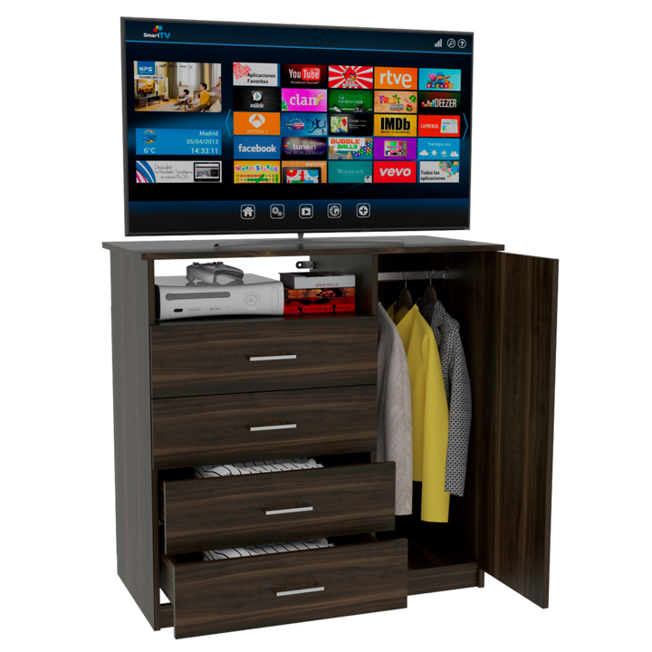 Organizador Barlovento color Caoba para Habitación.