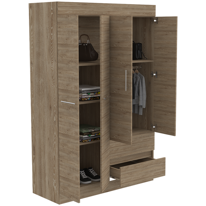 Closet Amapola color Caoba y Miel para Habitación.