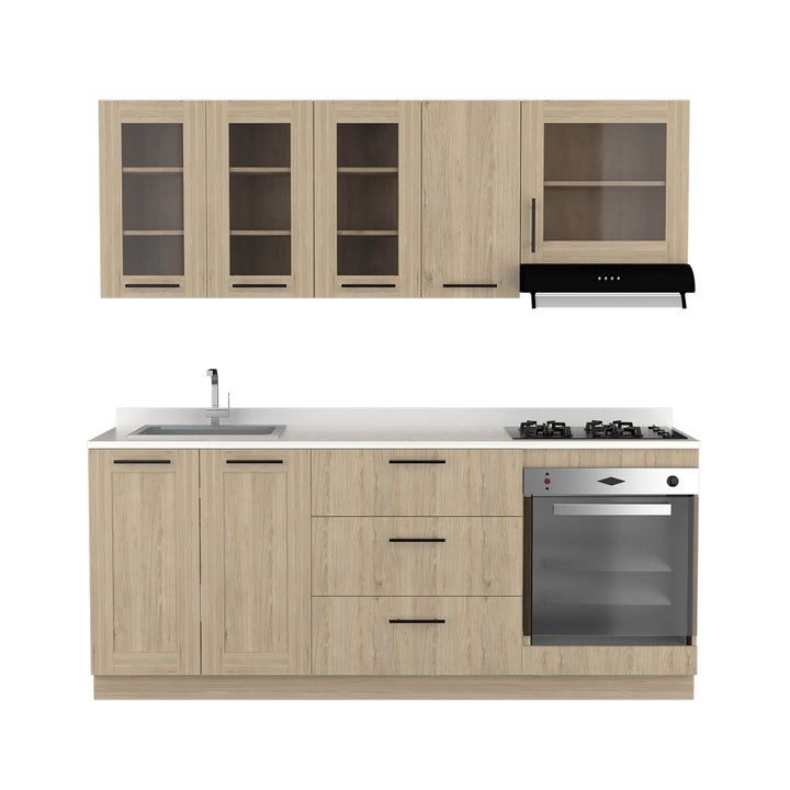 Cocina Integral Elica color Beige .