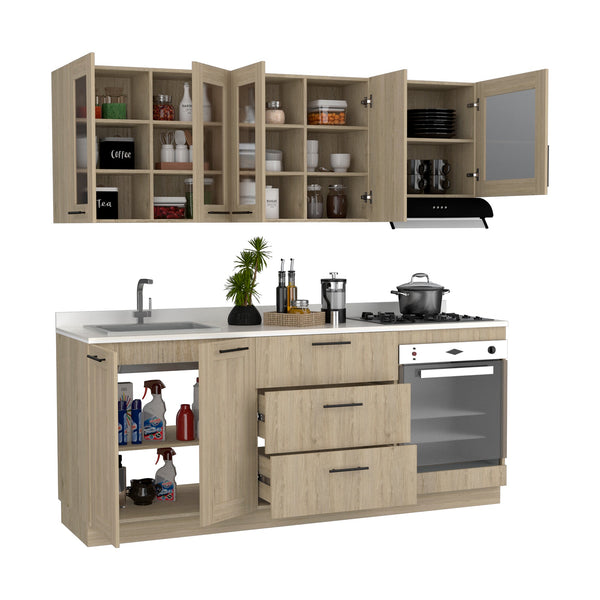 Cocina Integral Elica color Beige .