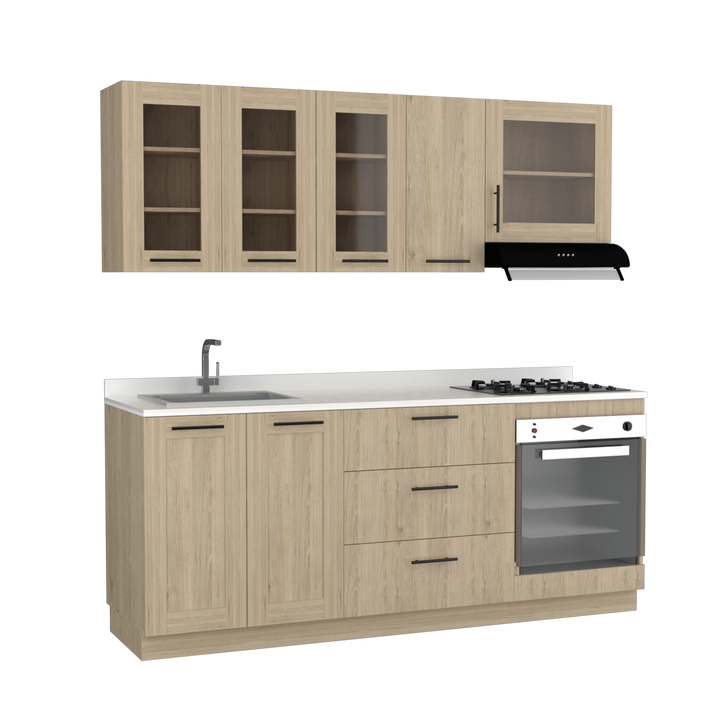 Cocina Integral Elica color Beige .