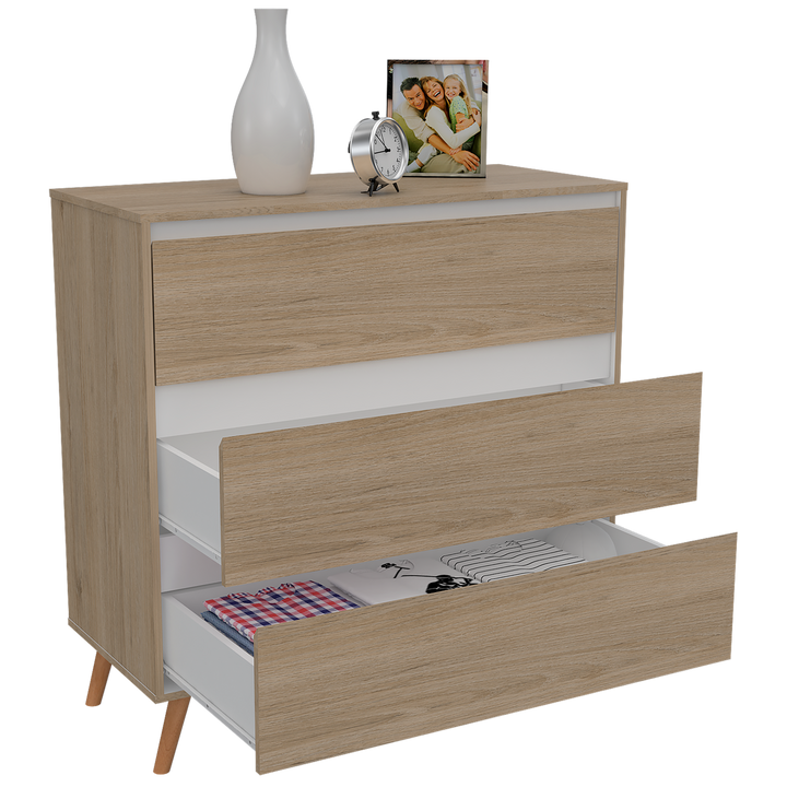 Organizador Durham color Beige y Blanco para Habitación.