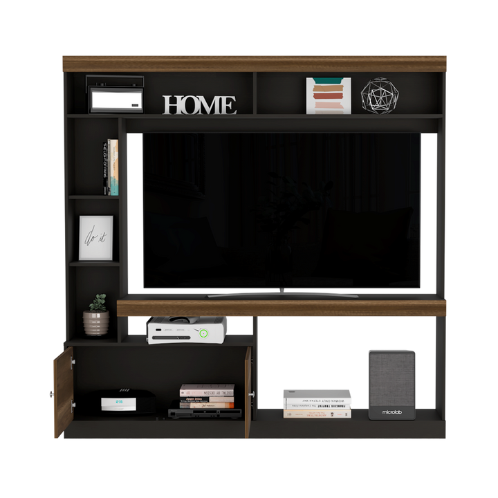 Mesa para TV Clasic color Wengue y Cobre para Sala.