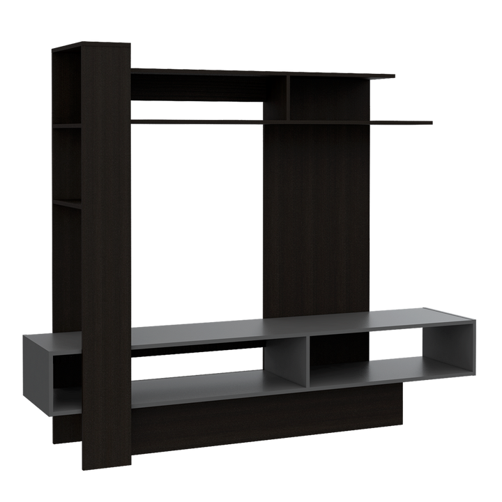 Mesa para TV Vegas color Wengue y Plata oscuro para Sala.