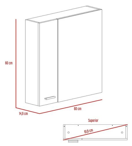 Gabinete de Baño Barents color Beige .