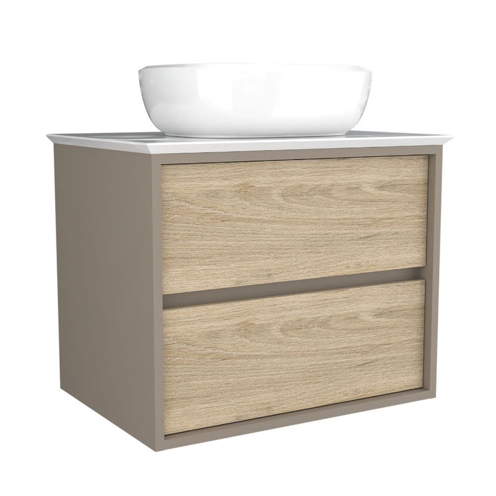 Mueble Lavamanos Cascade color Cocoa y Beige para Baño.