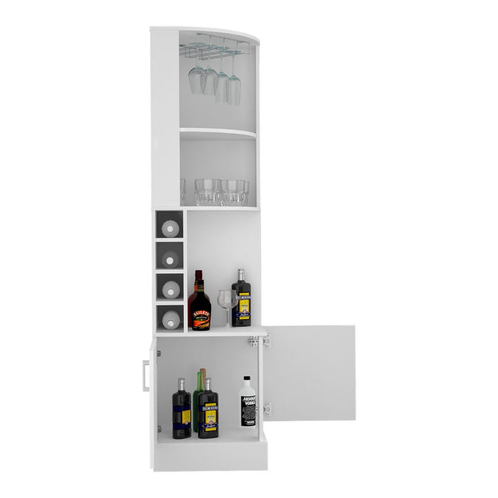 Bar Esquinero Celeste color Blanco Nevado para Sala.