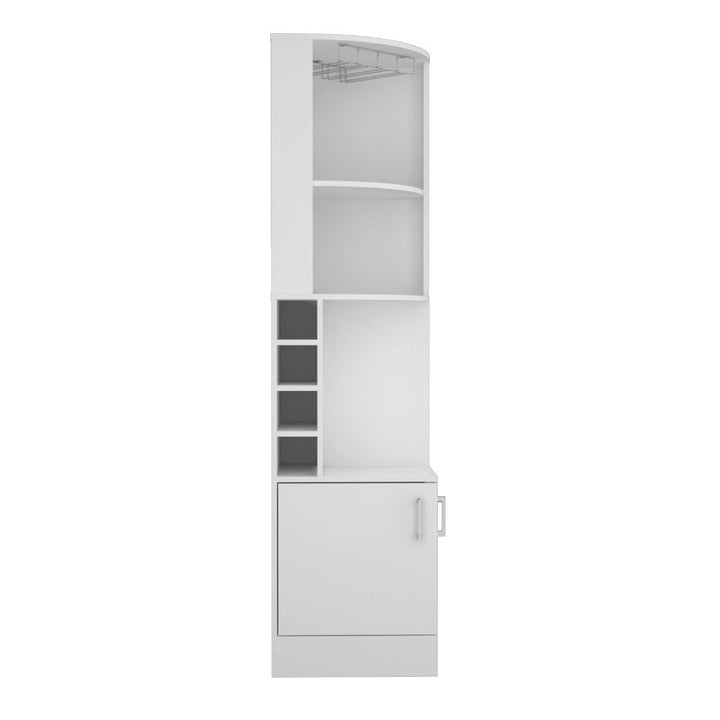 Bar Esquinero Celeste color Blanco Nevado para Sala.