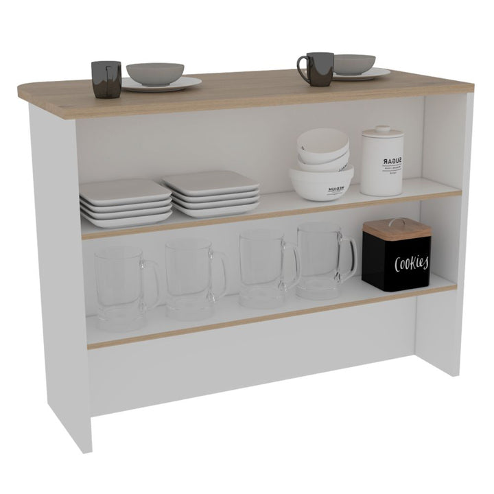 Barra de Cocina Diamante color Blanco y Beige para Cocina.