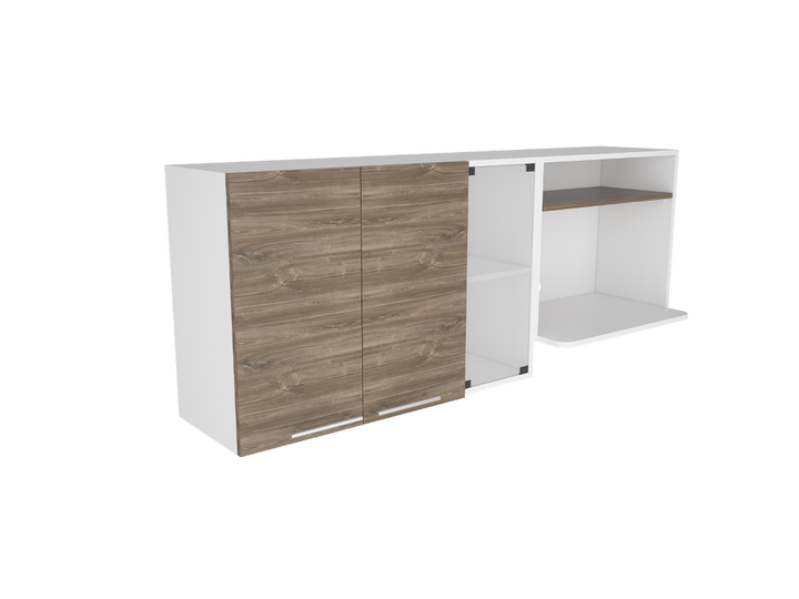 Gabinete Superior Viltex color Avellana y Blanco para Cocina.