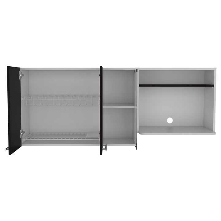 Gabinete Superior Viltex color Wengue y Blanco para Cocina.