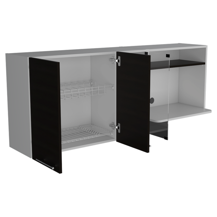 Gabinete Superior Viltex color Wengue y Blanco para Cocina.