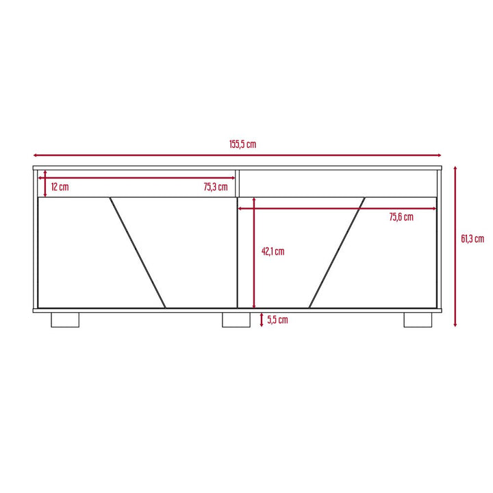 Mesa para TV Orus color Miel y Caoba para Sala.