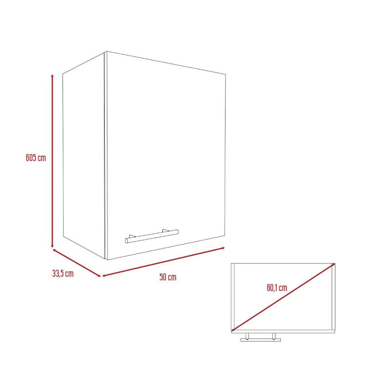 Mueble Aéreo Delhi color Humo y Blanco para Cocina.