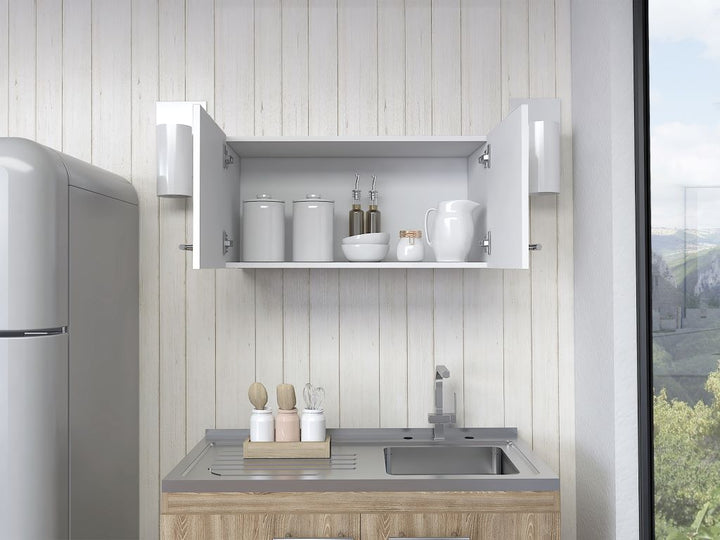 Mueble Sobre Campana Delfi color Blanco para Cocina.