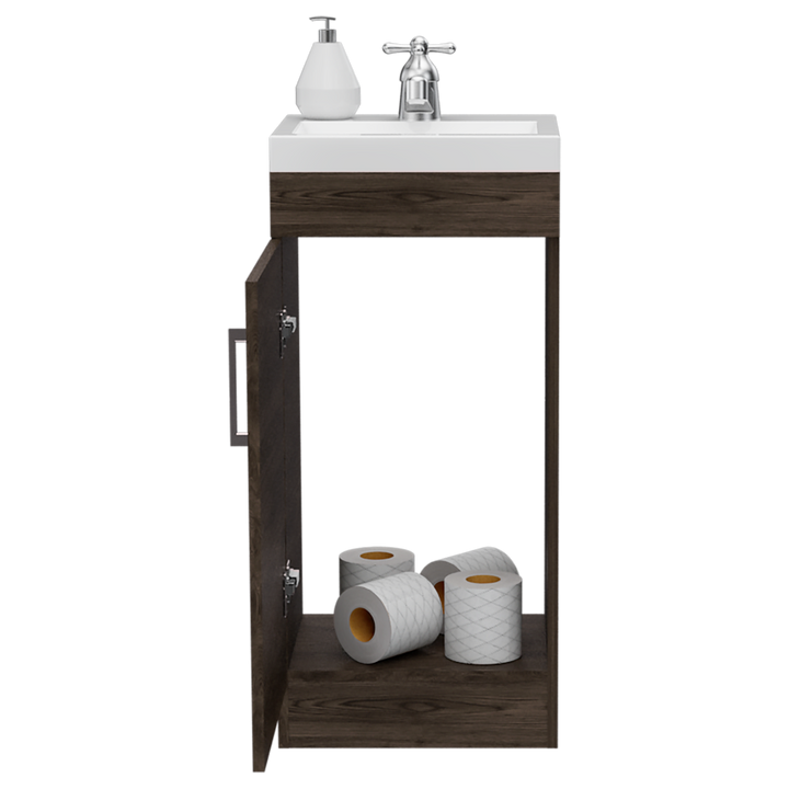 Mueble Lavamanos Oporto color Chocolate para Baño.