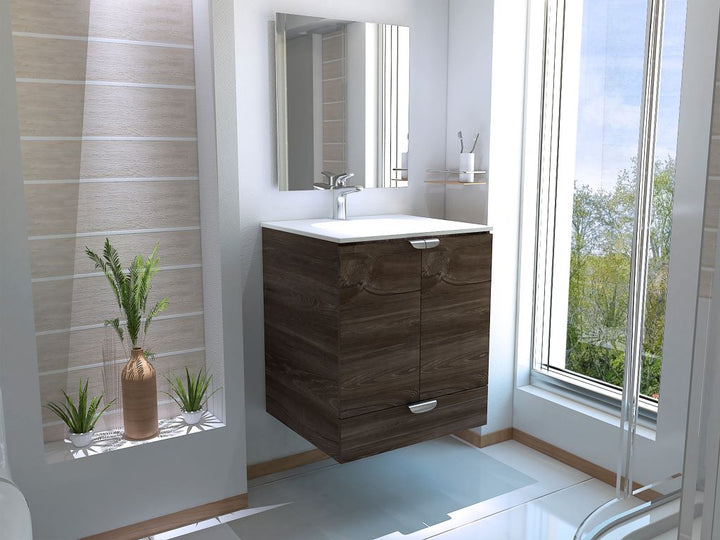 Mueble Lavamanos Cascade color Avellana para Baño.