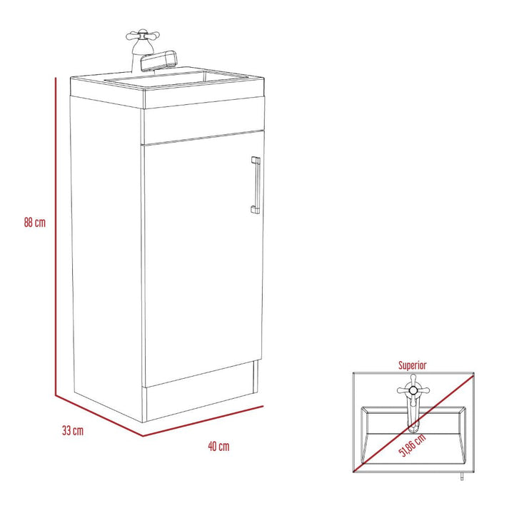 Mueble Lavamanos Oporto color Miel para Baño.