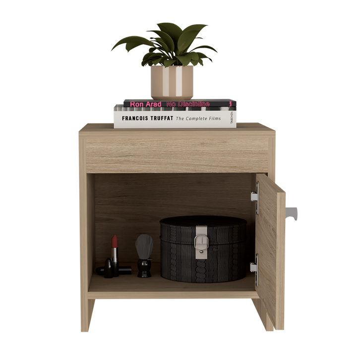 Mesa de Noche Tutto color Beige para Habitación.
