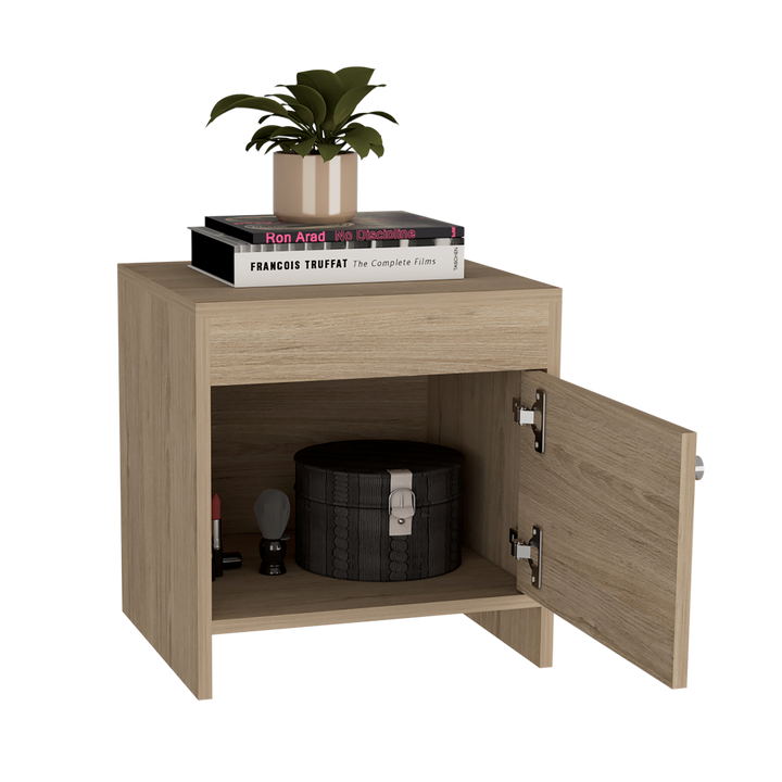 Mesa de Noche Tutto color Beige para Habitación.