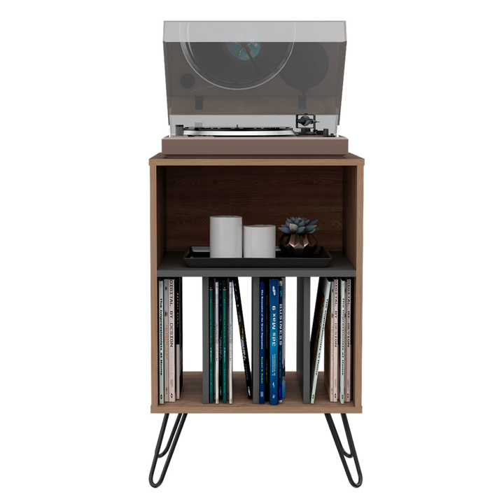 Mueble Auxiliar Lara color Miel y Plata oscuro para Ambientes.