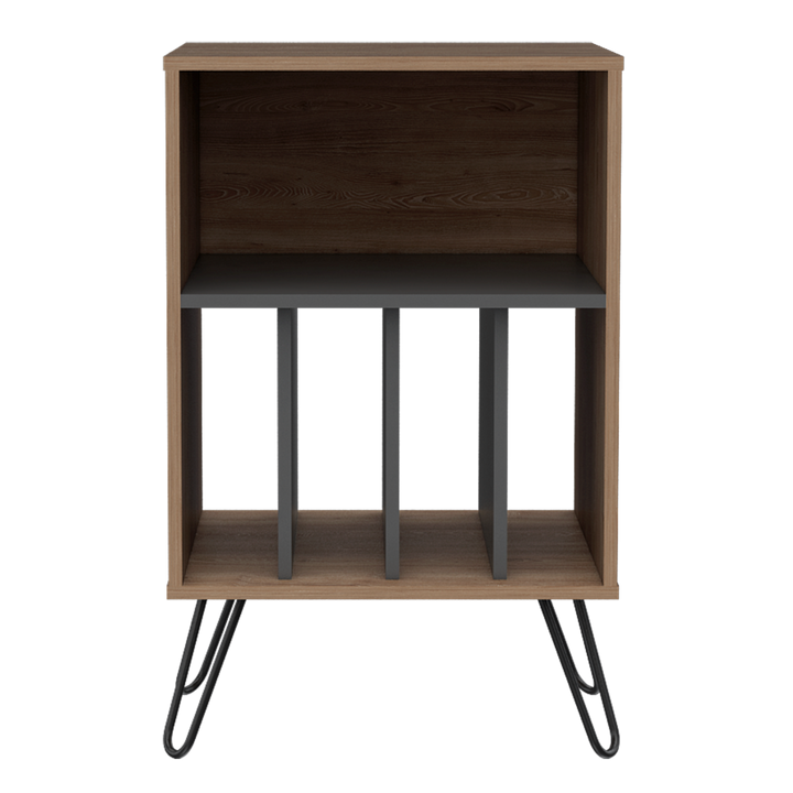 Mueble Auxiliar Lara color Miel y Plata oscuro para Ambientes.