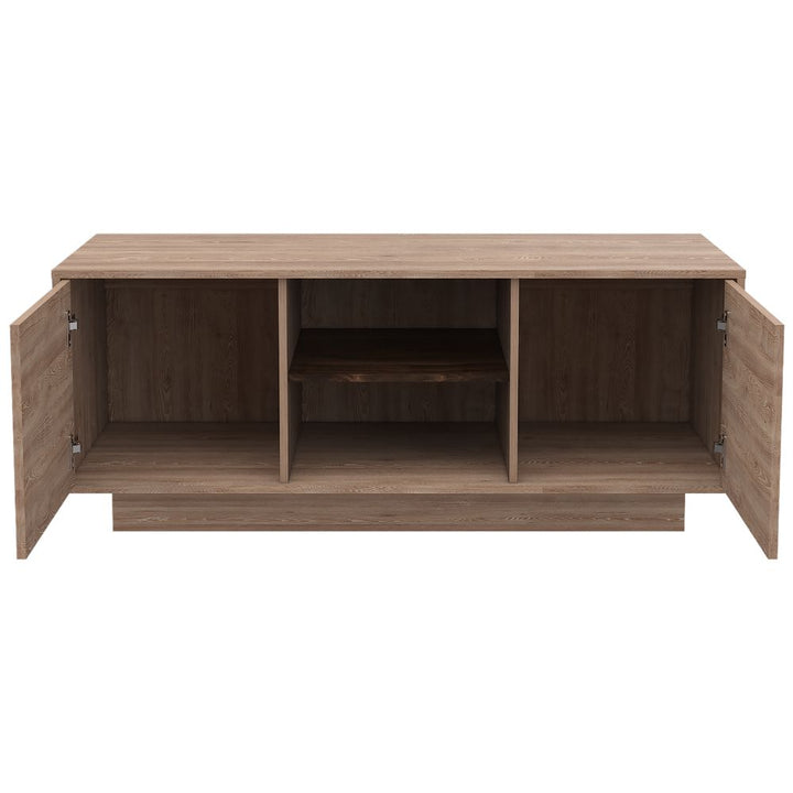 Mesa para TV Marfil color Miel y Caoba para Sala.