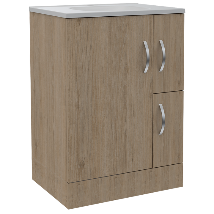 Mueble Lavamanos Picasso color Beige y Blanco para Baño.