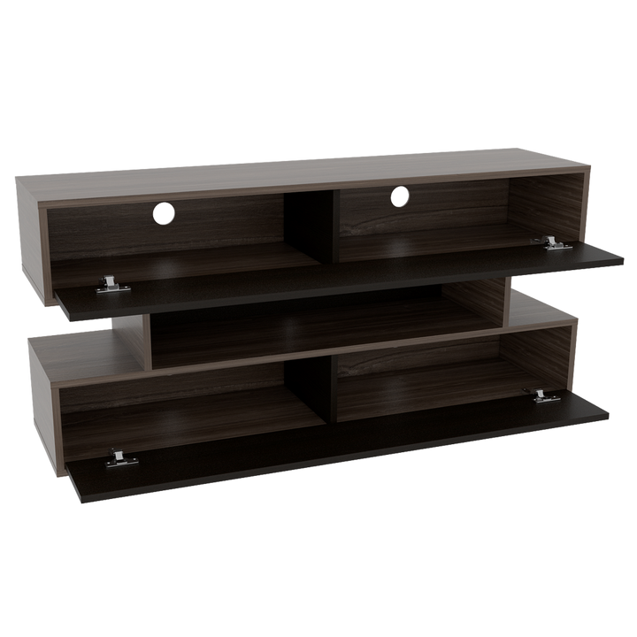 Mesa para TV Tonny color Café claro Espresso y Wengue para Sala.