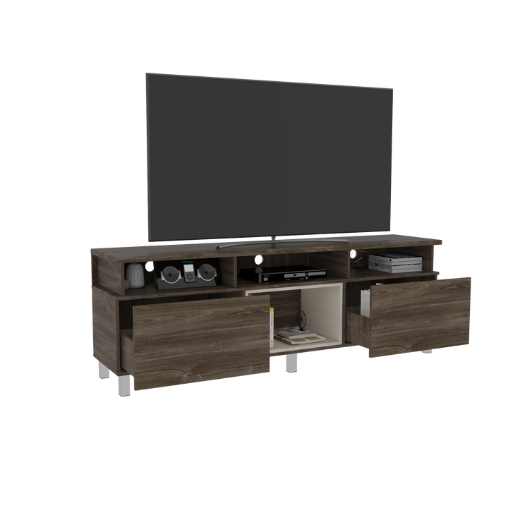 Mesa para TV Kai color Avellana y Nevado para Sala.