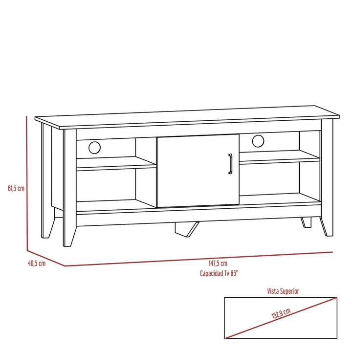 Mesa para TV Sarume color Wengue para Sala.