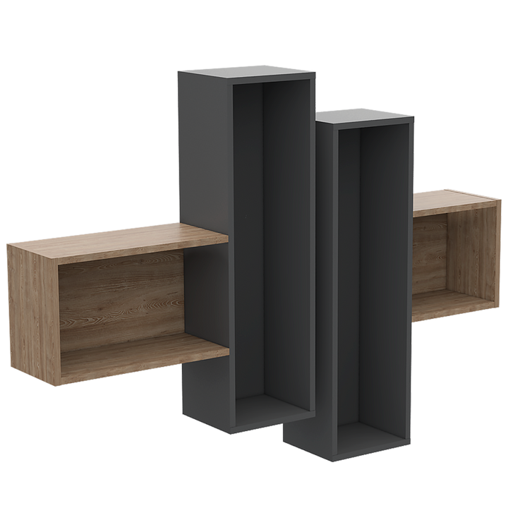 Repisa Frello color Miel y Plata oscuro para Ambientes.
