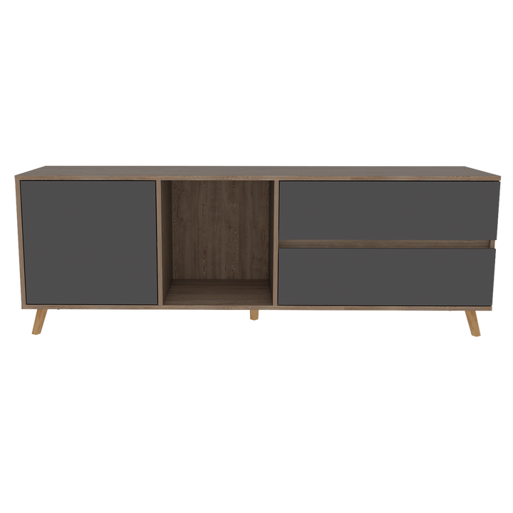 Mesa para TV Nashira color Miel y Plata oscuro para Sala.